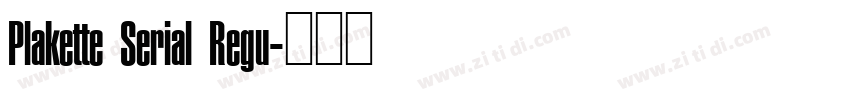 Plakette Serial Regu字体转换